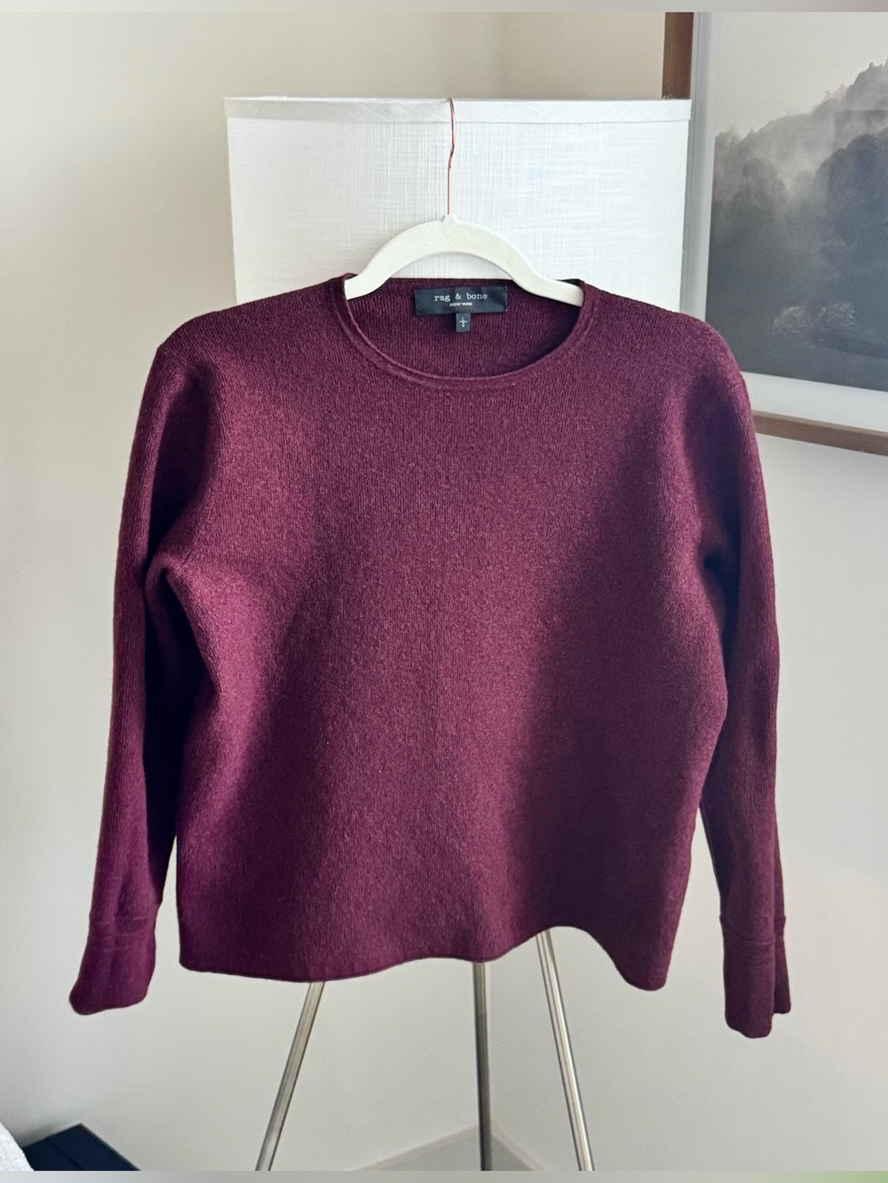 Rag & Bone Burgundy Wool Blend Sweater